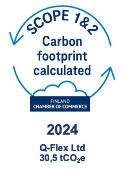 Hiilijalanjälki laskettu Q-Flex Oy merkit ENG